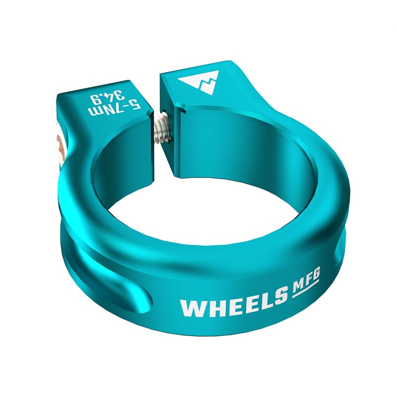 Wheels Mfg Bolt-On Seatpost Collar 34.9mm Teal