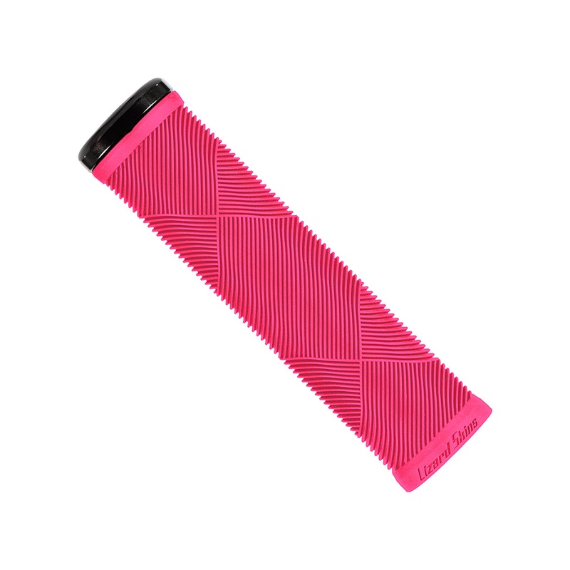 Lizard Skins Strata Lock On MTB Grip – Neon Pink