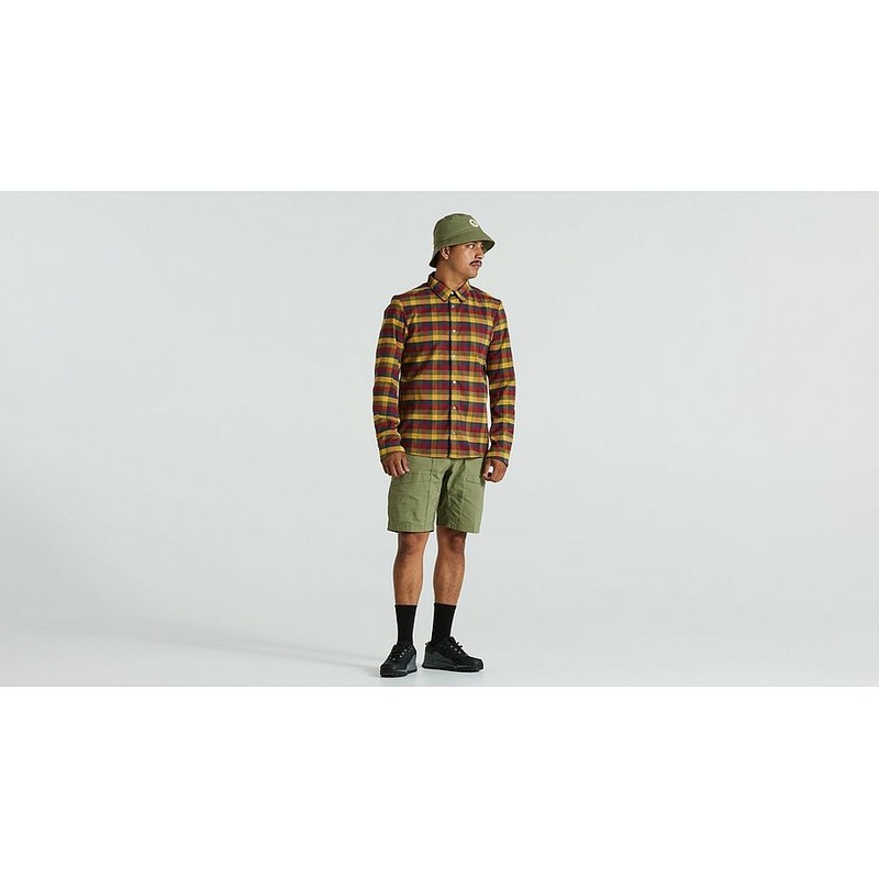 Specialized s/f riders flannel shirt ls men multi flag check xl