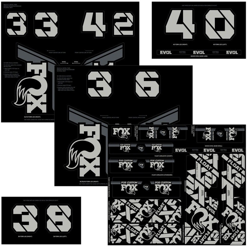 Battleship Gray Fork and Shock Decal Kit