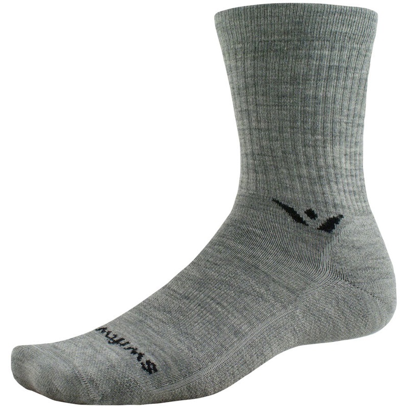 Swiftwick Pursuit Hike Medium Cushion Wool Socks – 6″ Medium Weight Heather XL