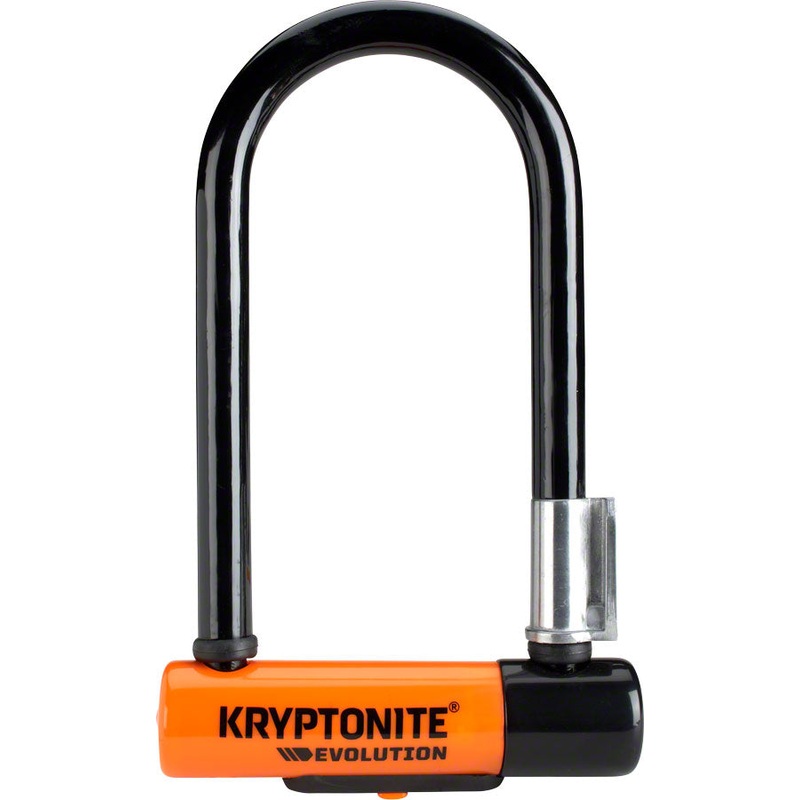 Kryptonite Evolution Series U-Lock – 3.25 x 7″, Keyed, Black, Includes 4′ cable
