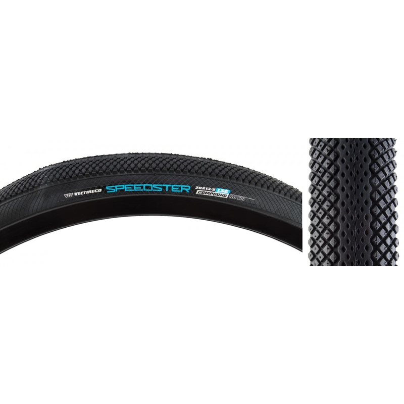 Vee Tire Co. Speedster BMX Tire – 20 x 1 3/8, Clincher, Folding, Black, 90tpi B31617