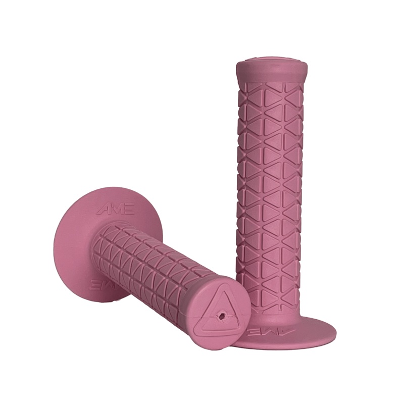 AME Triangle BMX Grips – Flanged – Pink – USA Made