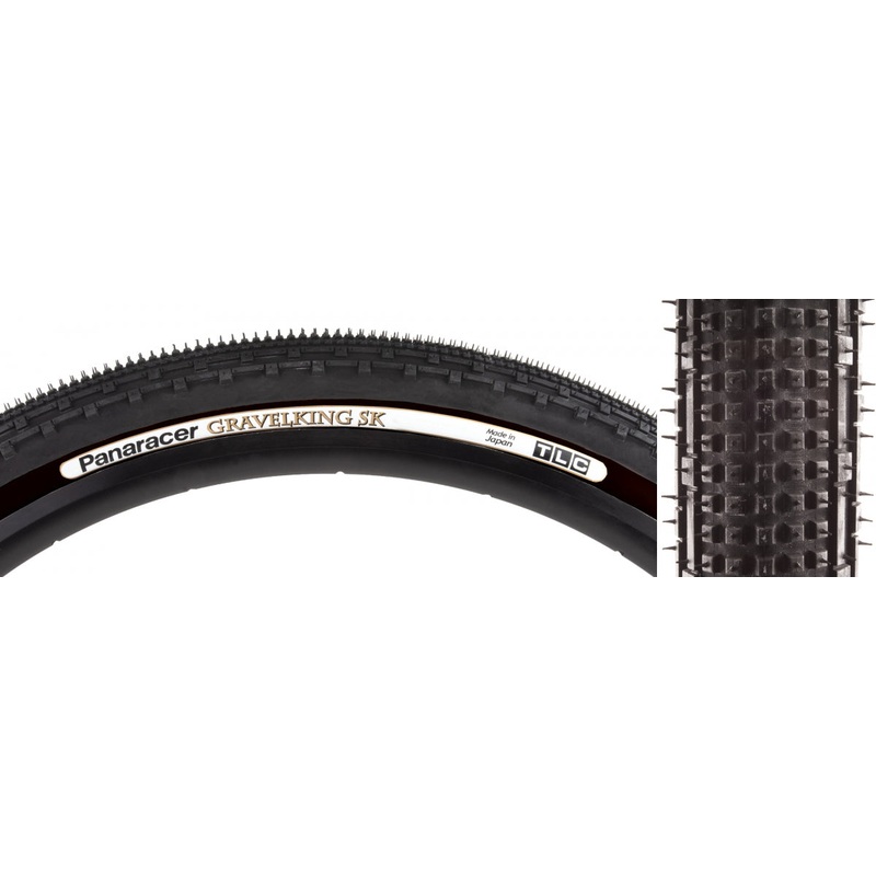Panaracer Gravel King SK 29×2.1 Tubeless TPI 60 Black/Black Reflective Road Tire RF2921-GKSK-B