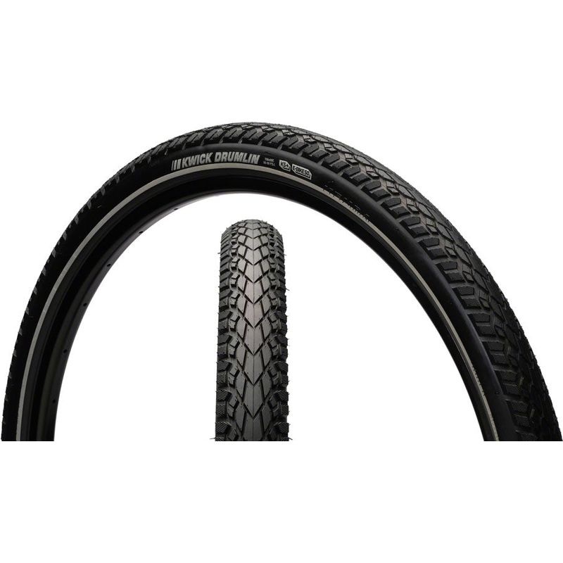 Kenda Kwick Drumlin Tire – 26 x 2 Clincher Wire Black/Reflective 60tpi KS