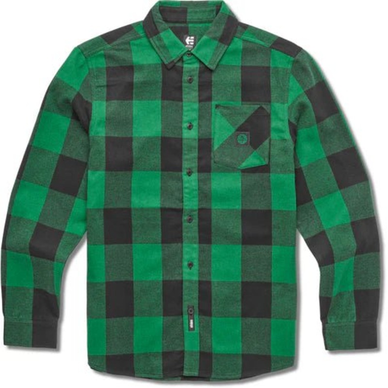 Etnies x Dig Longsleeve Flannel Shirt Green / Black