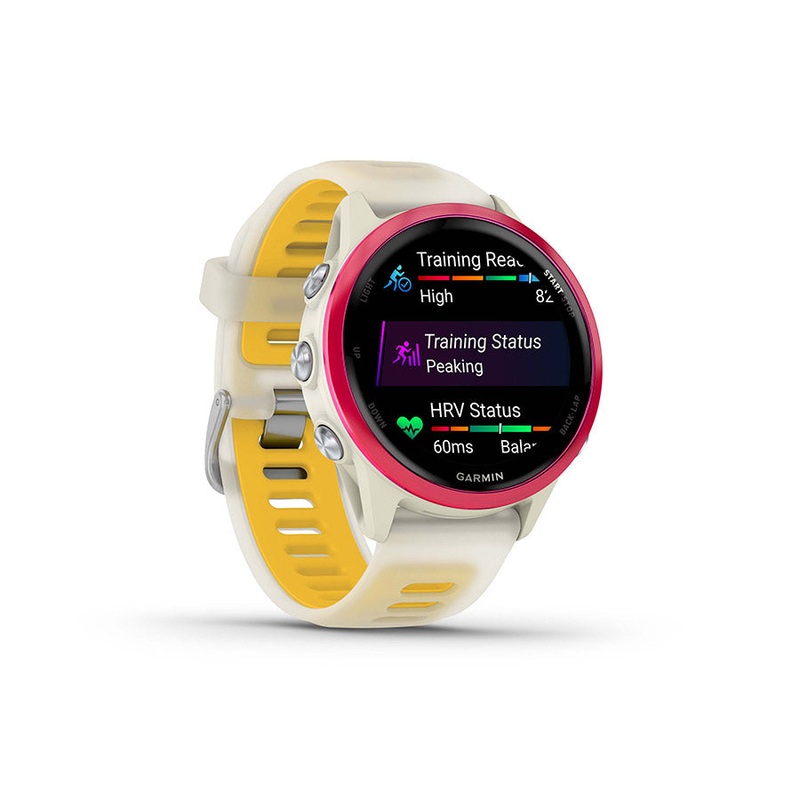 Garmin Forerunner 570 42mm Watch Watch Color: Bone Wristband: Translucent Bone/Mango – Silicone