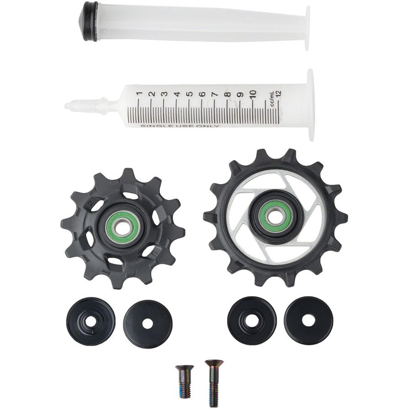 SRAM RED AXS Rear Derailleur Pulley Kit – 12t Upper and 14t Lower, Ceramic Pulley Wheel Bearings, E1