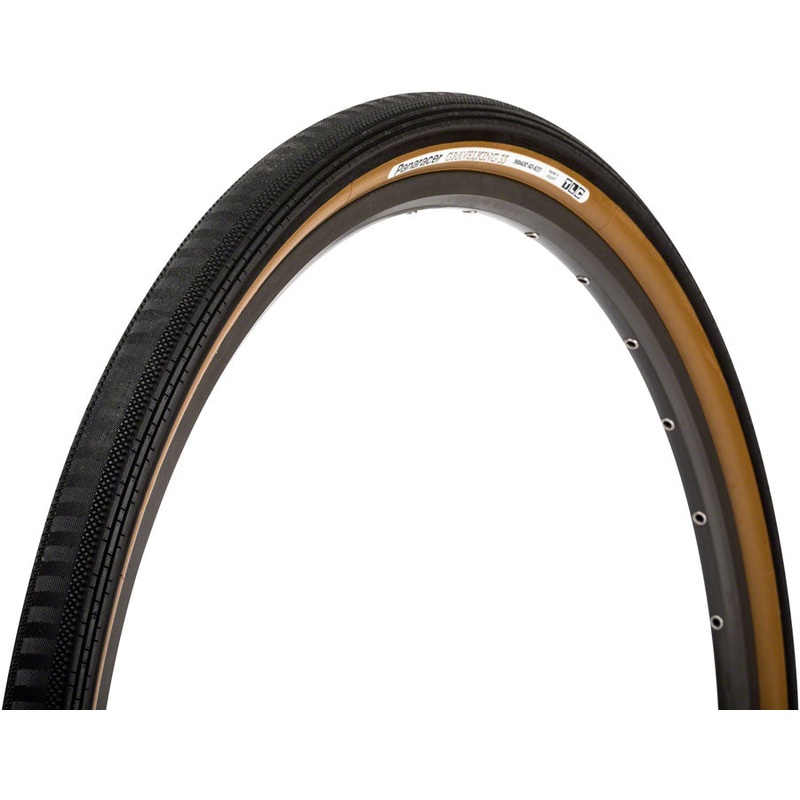 Panaracer GravelKing SS Plus Tire – 700 x 43 Tubeless Folding BLK/Brown ProTite Protection