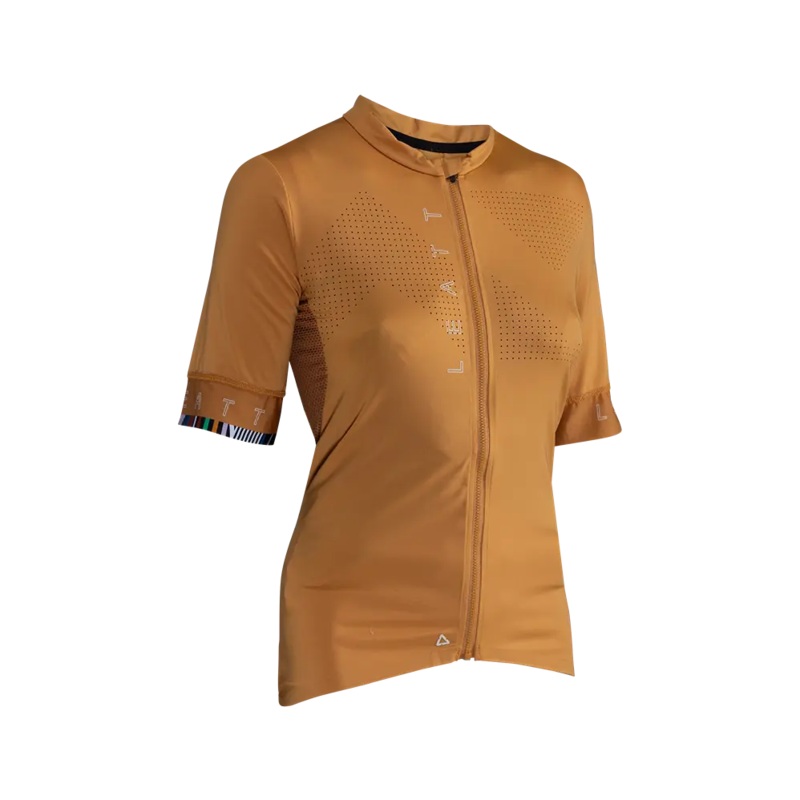 Leatt Endurance 5.0 Short Sleeve MTB Jersey – Womens – Rust – 2024