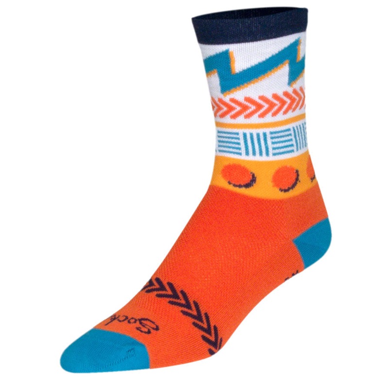 SockGuy Crew Doodle Socks – 6″ Orange Large/X-Large