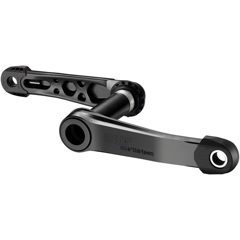 e*thirteen Helix R Crankset – 175mm, 73mm, 30mm Spindle with e*thirteen P3 Connect Interface, Black