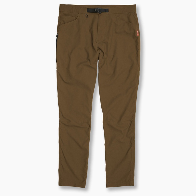 KETL Mtn Shenanigan Hiking Pants 32″ Inseam – Lightweight, Stretchy, Packable, Adventure Travel Men’s Pants Brown