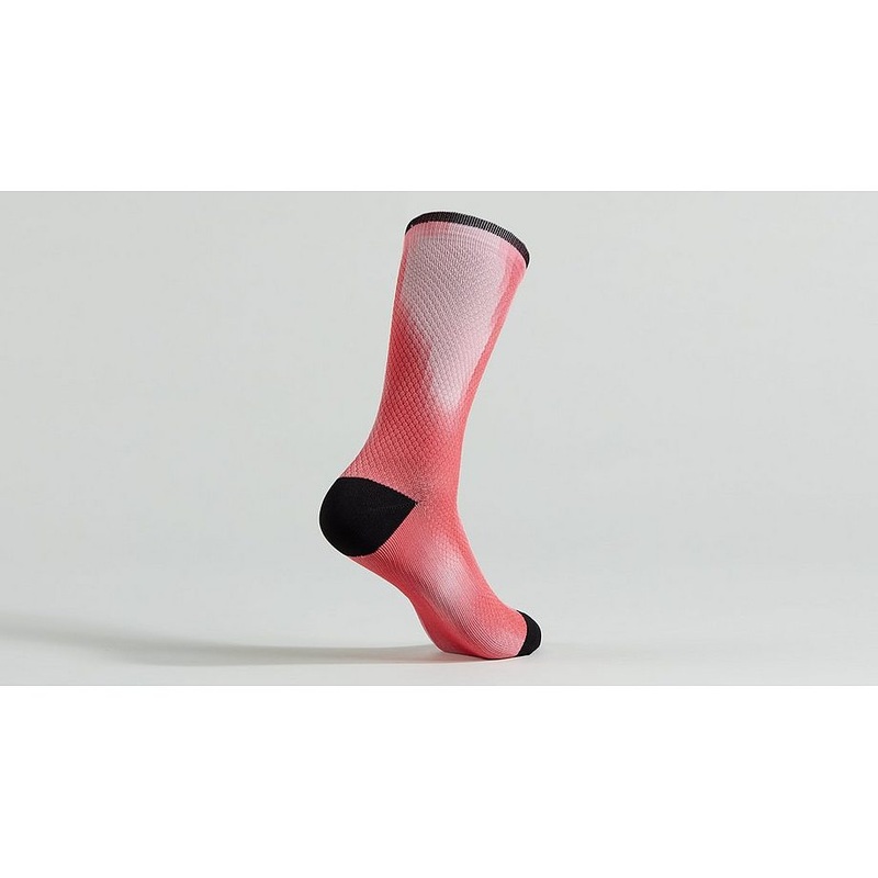 Specialized soft air tall sock vivid coral distortion xl