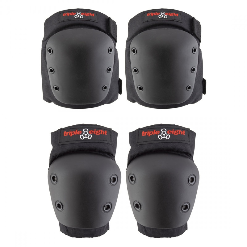 Triple Eight Street 2-Pack Impact-Resistant Polyethylene Knee & Elbow Pads Sets  Durable, Ergonomic Protective Gear for Cycling & Skateboarding, Multiple Sizes