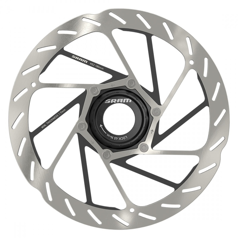 Brake Part Sram Disc Rotor 180 Hs2 Cl Rounded W/O Lockring Sl/Bk