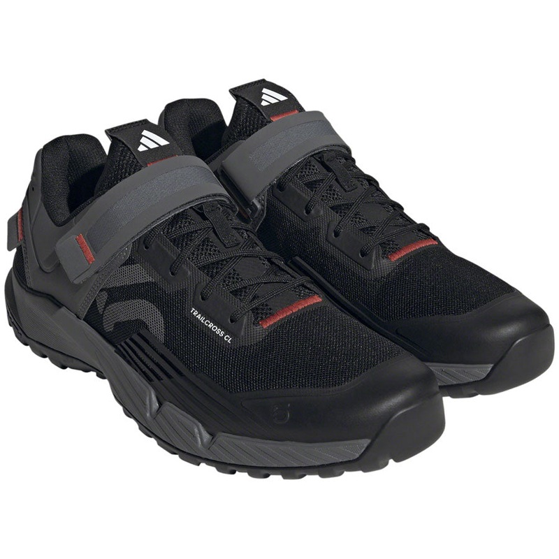 Five Ten Trailcross Mountain Clipless Shoes – Mens Core BLK/Gray Three/Red 8.5