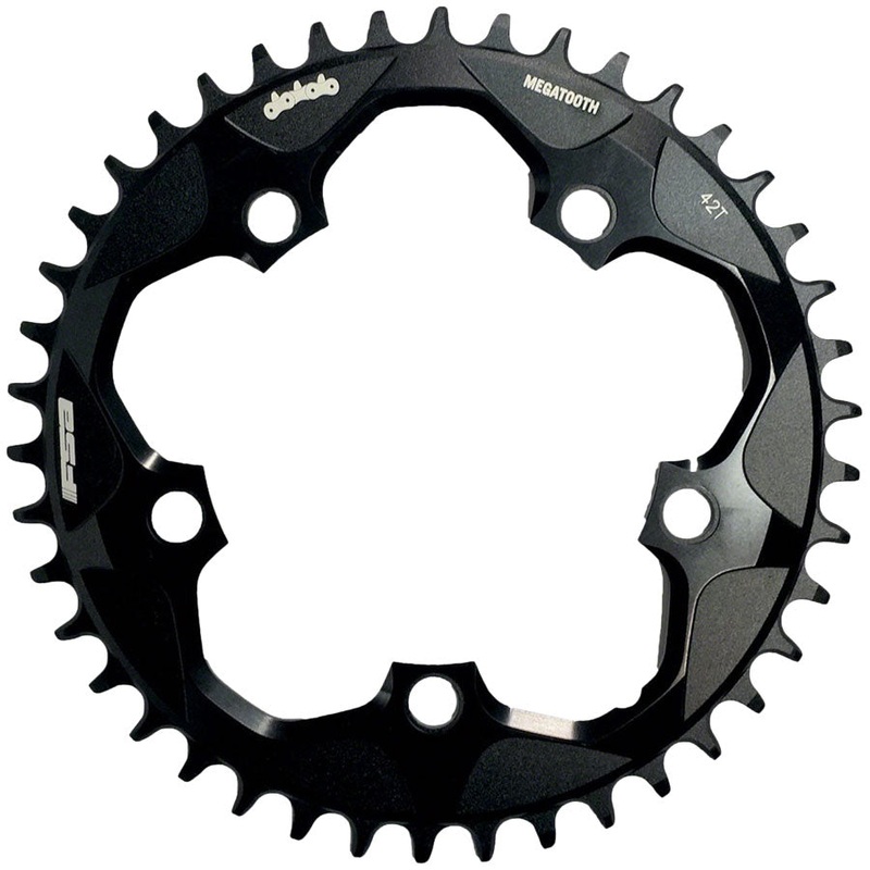 Full Speed Ahead Super Road Megatooth Chainring – 38t 110mm BCD 5-Bolt Aluminum For 1×11-Speed BLK