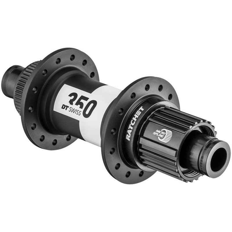 DT Swiss 350 Rear Hub – 12 x 142mm, Center-Lock, Micro Spline, Black, 28H, 36pt