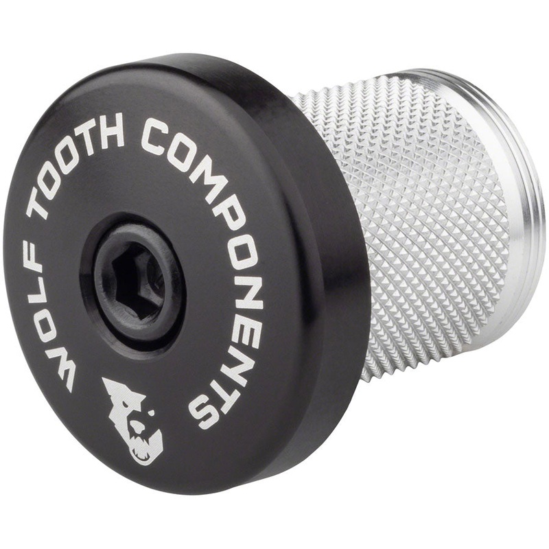 Wolf Tooth Compression Plug with Integrated Spacer Stem Cap Black