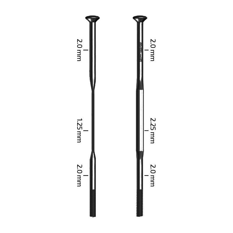 Zipp, Sapim CX-Sprint, Spokes, Straight Pull, Black, 226mm, 3pcs