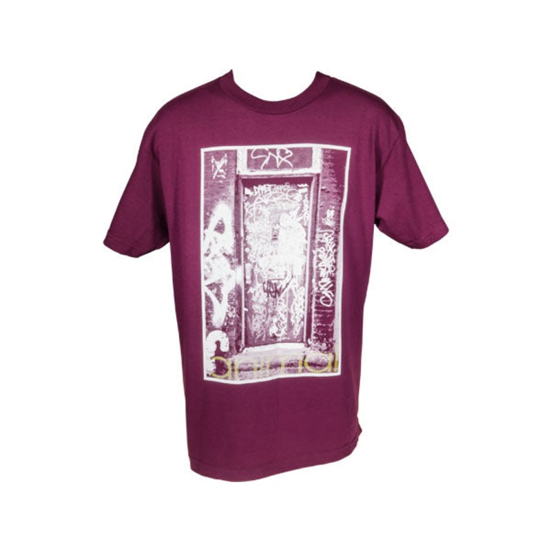 Animal Graffiti T-Shirt-Maroon/White-Adult X-Large