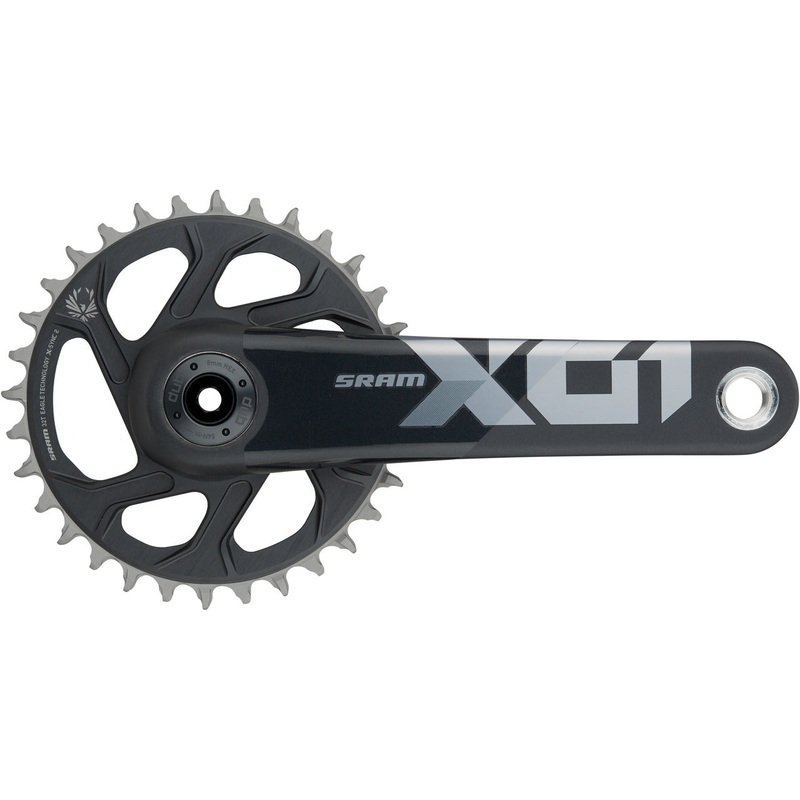 SRAM X01 Eagle DUB 12 Spd Crankset – 55mm Chainline – Lunar-Polar Black