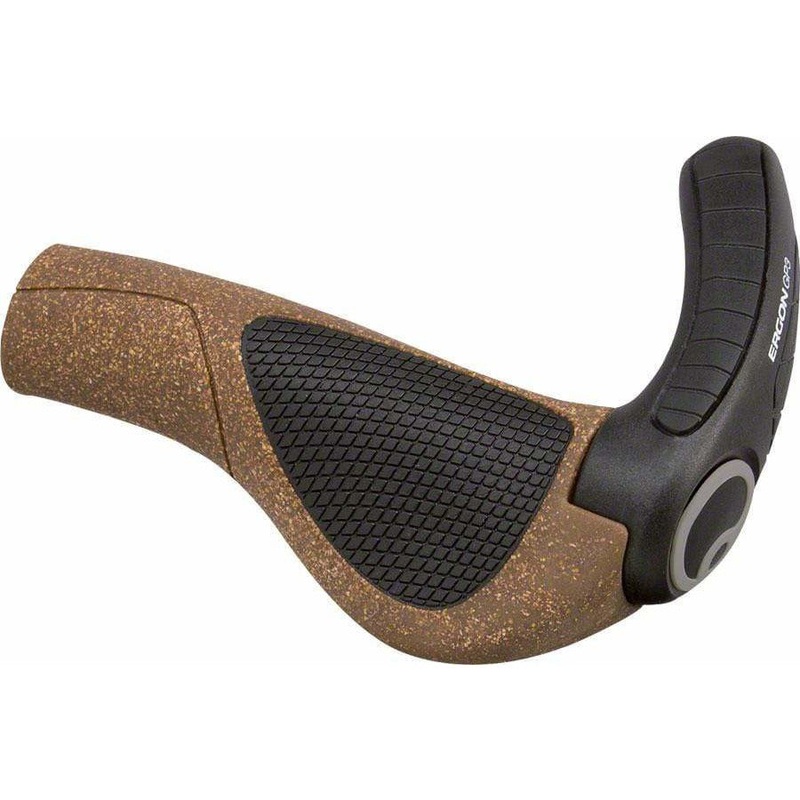GP3 BioKork Grips – Lock-On Large Black/Tan