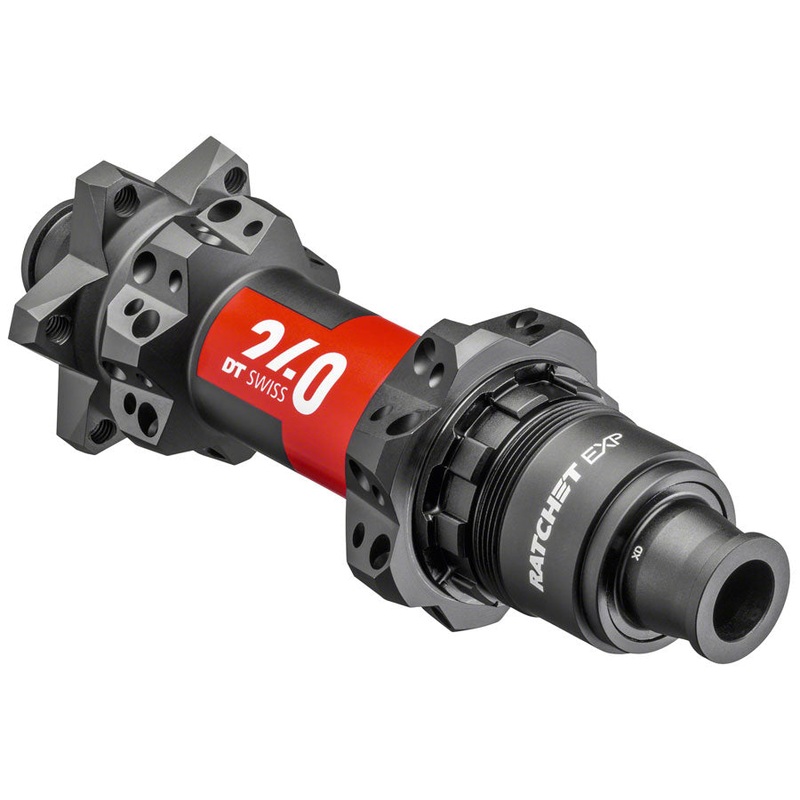 DT Swiss 240 EXP Rear Hub – 12 x 148mm, 6-Bolt, XD, Black/Red, 28H, 36pt, Straight Pull