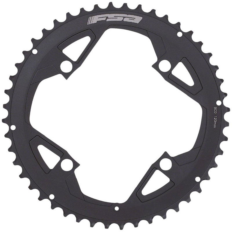 Full Speed Ahead Gossamer Pro ABS Road Chainring – 50t Outer Ring 120mm BCD 4-Bolt Aluminum N11 BLK