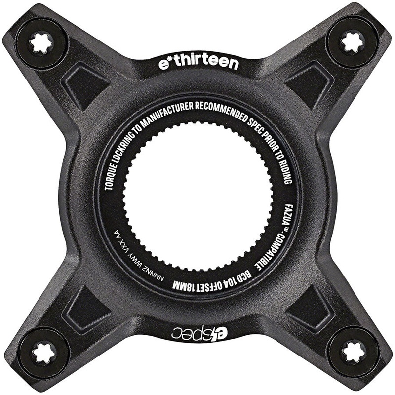 e*thirteen e*spec 104BCD Aluminum Direct Mount Spider – 104BCD 55mm CL Incl. Bolts Fazua Ride 60 BLK