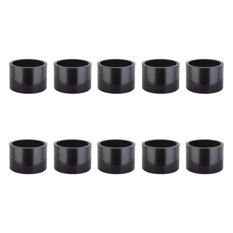 Origin8 Alloy Headset Spacers SHIS Spacer 1` x 20mm Black 10 to a bag Alloy