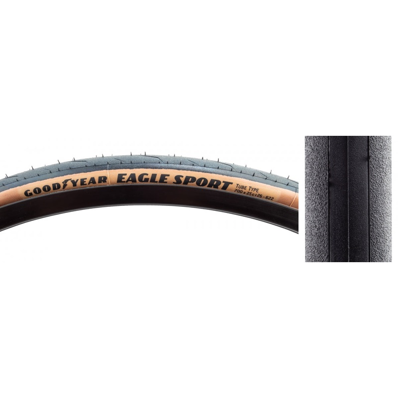 Tire Goodyear Eagle Sport 700X25 Black/Ysk Fold Dpc