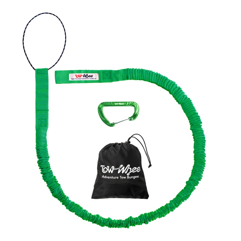 TowWhee Connect Adventure Tow Strap – Standard/Adult/E-Bike Tune – Green