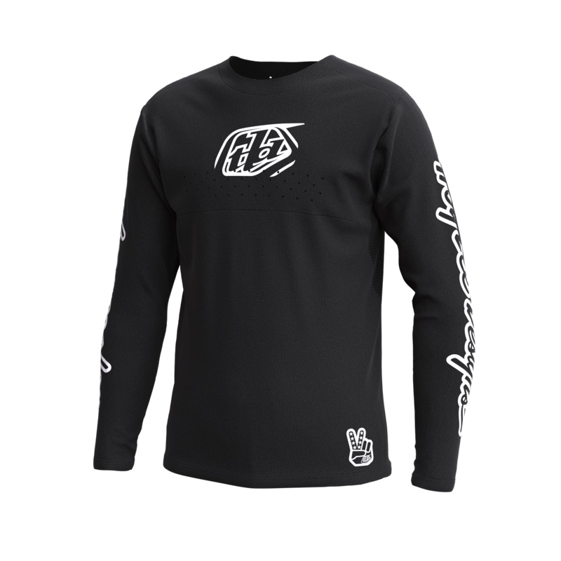 Troy Lee Designs Sprint Long Sleeve MTB Jersey – Youth – Icon – Black