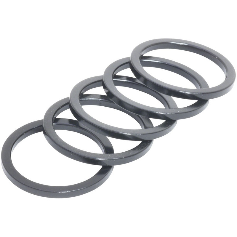 Wheels Manufacturing 2.5mm 1″ Headset Spacer Black Bag/5