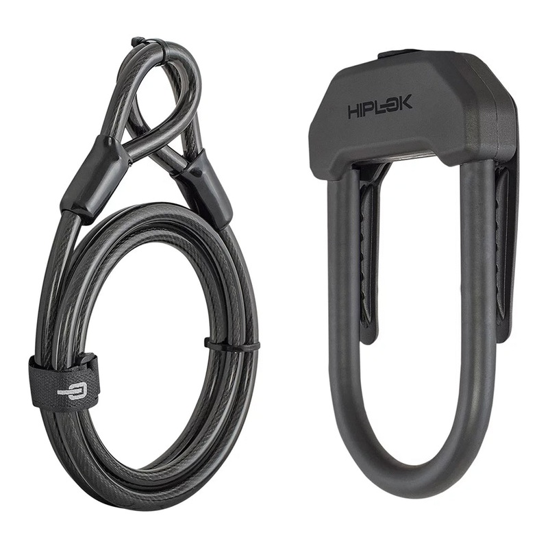 Hiplok DX Plus U-Lock and Cable Lock Black