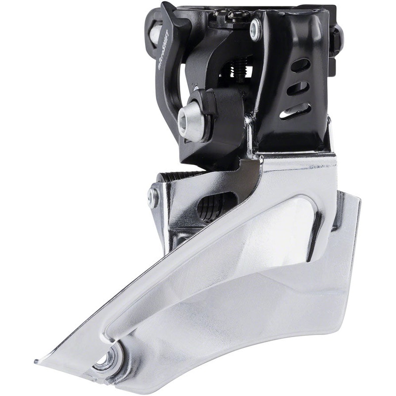 microSHIFT MarvoLT Trekking Front Derailleur – 8-Speed Double 48t Max Mid-Mount Band Clamp Shimano Compatible