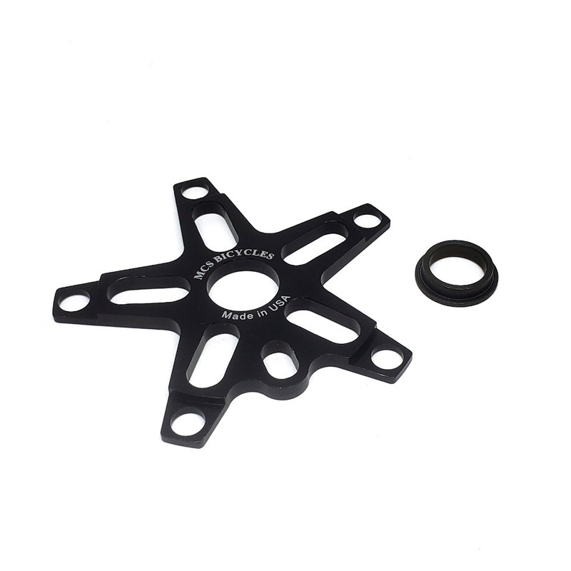 MCS Bolt-on BMX Aluminum Spider – 5-bolt / 110mm – Black – USA Made