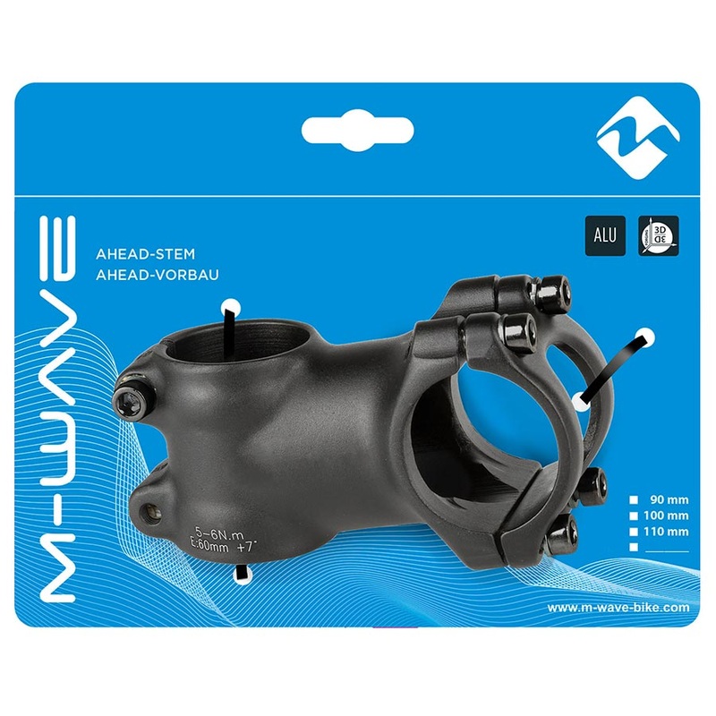 M-Wave ST-M3.1 Stem Diameter: 28.6mm Length: 60mm Steerer: 1-1/8 7 Black