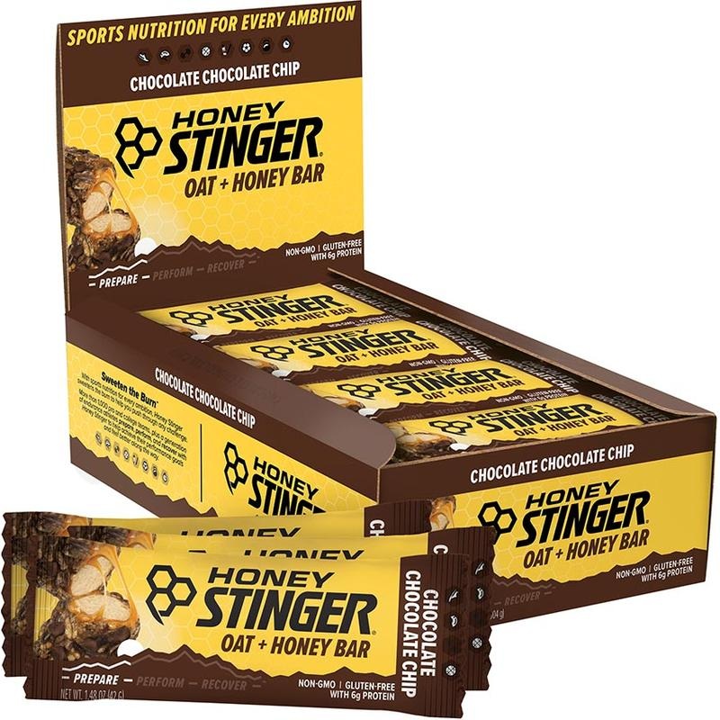 Honey Stinger, Oat + Honey Bar, Bars, Chocolate Chocolate Chip, 12pcs