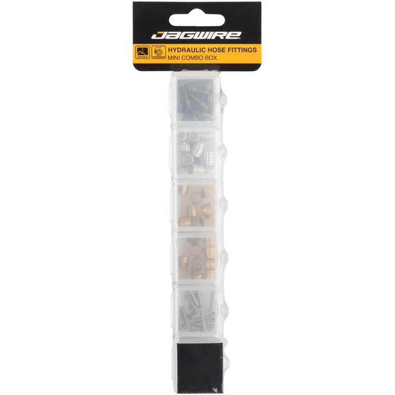 Jagwire Hydraulic Hose Fittings Mini Combo Box for SRAM and Shimano Brakes