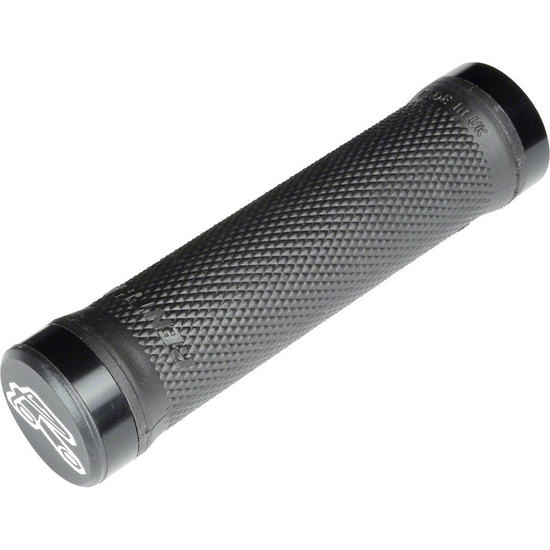 Renthal Lock On Grips – Black, Lock-On Diamond Pattern Mountain Bike Grip