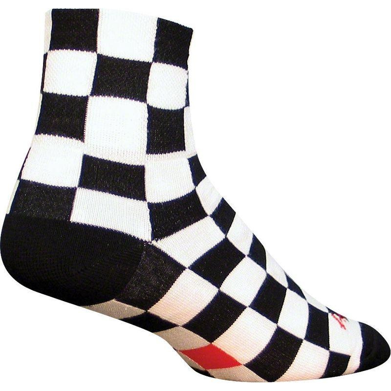 SockGuy Classic Ridgemont Socks – 3 Black/White Checker Large/X-Large
