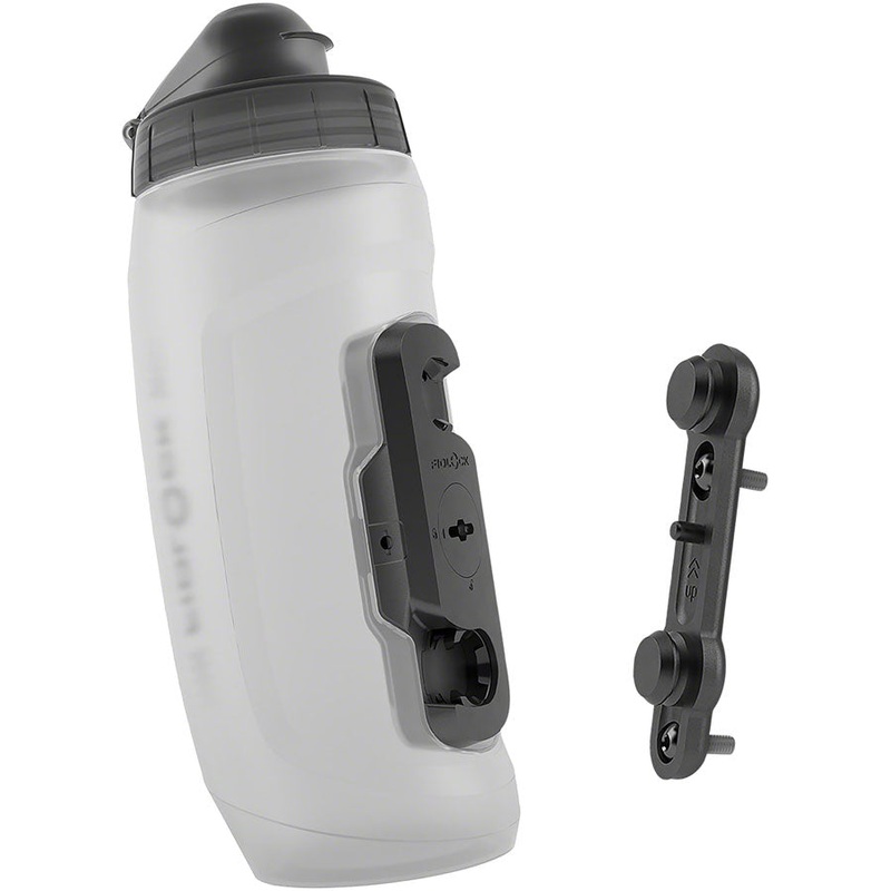 Fidlock TWIST Water Bottle Cage Set – Bike Base Mount, Bolt-On, 590ml, Clear