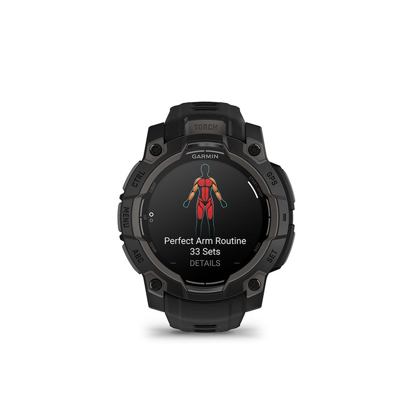 Garmin Instinct 3 GPS Smartwatch – 45mm AMOLED Black/Black