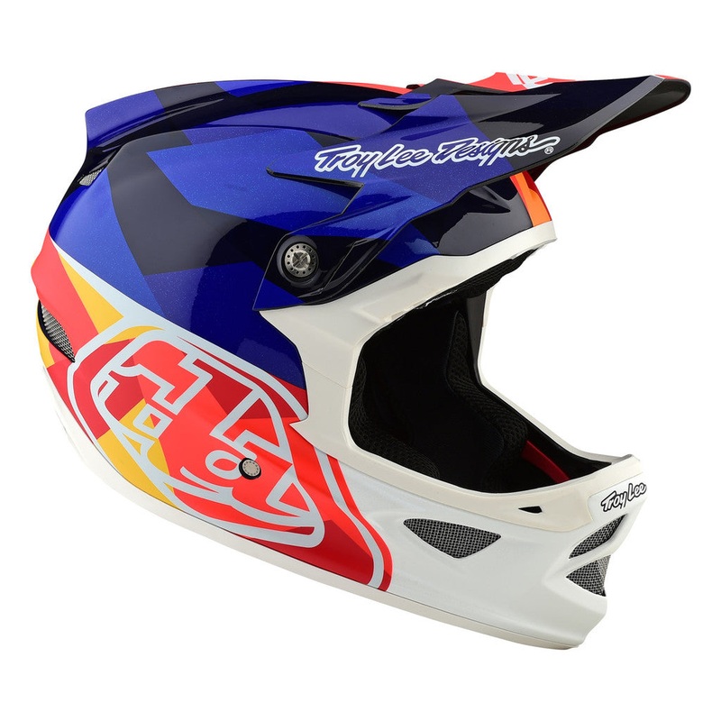 Troy Lee D3 Carbon MIPS Helmet-Jet Orang/Navy