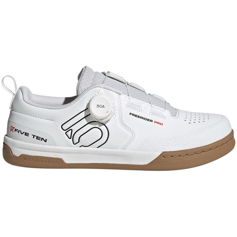 Five Ten Freerider Pro BOA Flat Shoes – Men’s, FTWR White/Core Black/Red, 10.5