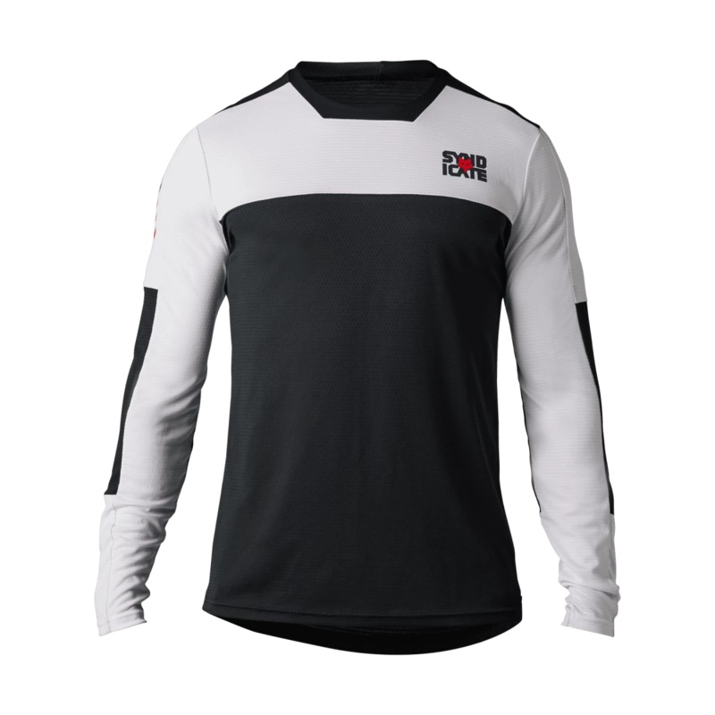 Fox Racing Defend Long Sleeve MTB Jersey – Syndicate – White-Black